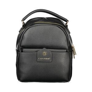 Cafenoir Black Polyurethane Women Women's Backpack